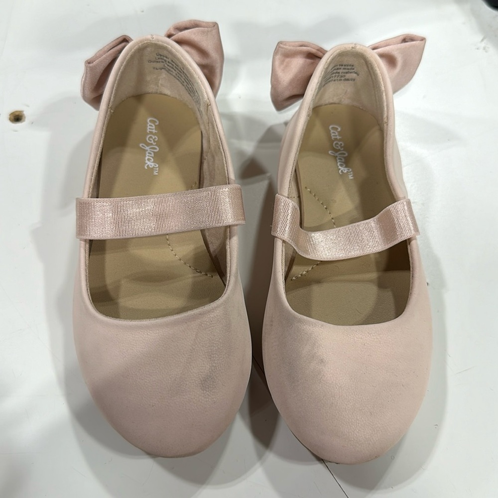 Size 8 Toddler Pink Bow Flats